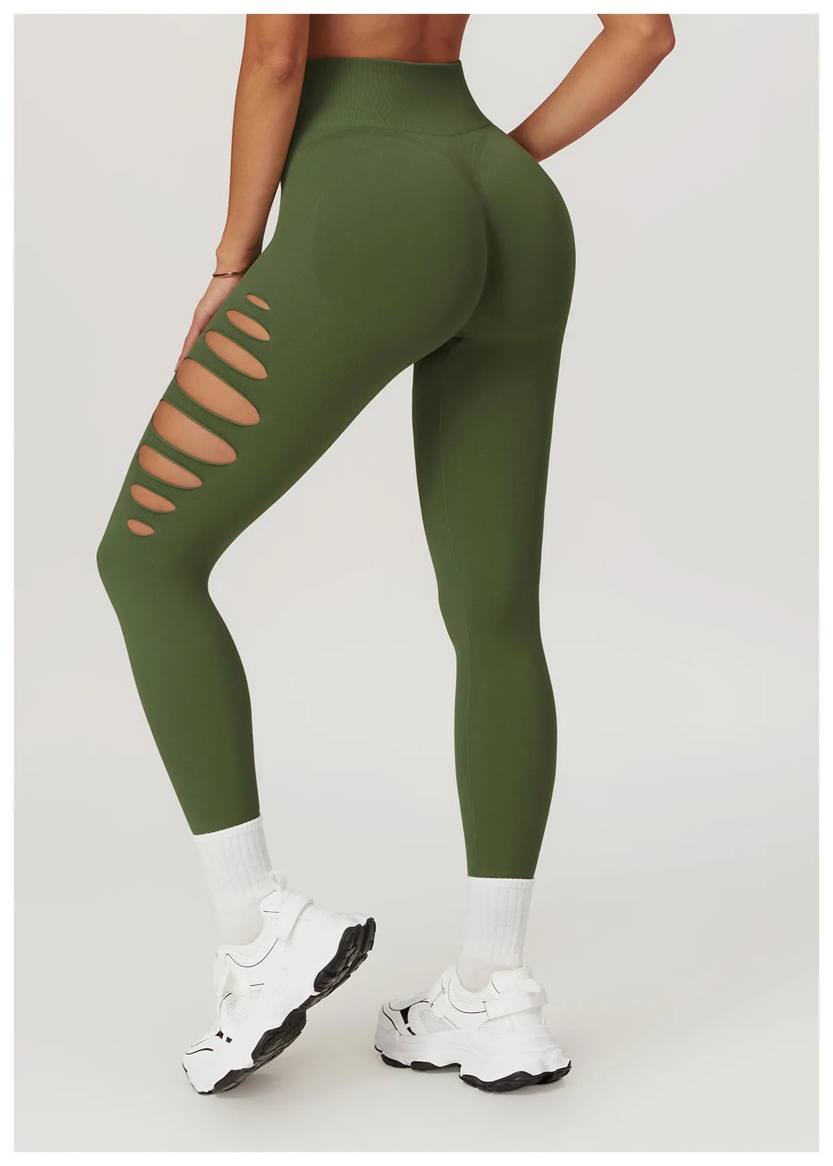 Hollowed Out Seamless Tight Yoga Pants High Waist Yoga Leggings Women Push Up Gym Workout Tights Running Fitness Sports Pants
