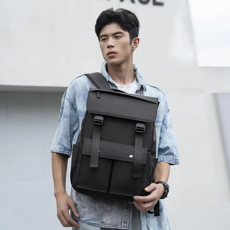 Multi-functional Fashion Men‘s Backpack For 15.6 inch Laptop Light Weight Bag Water-Repellent Material Large Capacity School Bag