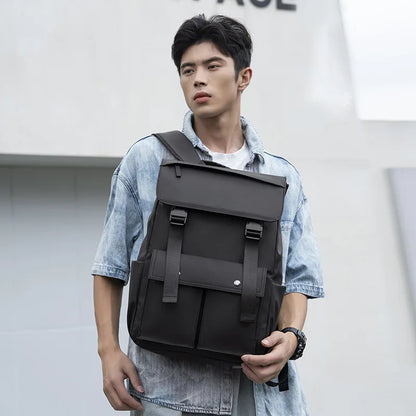 Multi-functional Fashion Men‘s Backpack For 15.6 inch Laptop Light Weight Bag Water-Repellent Material Large Capacity School Bag