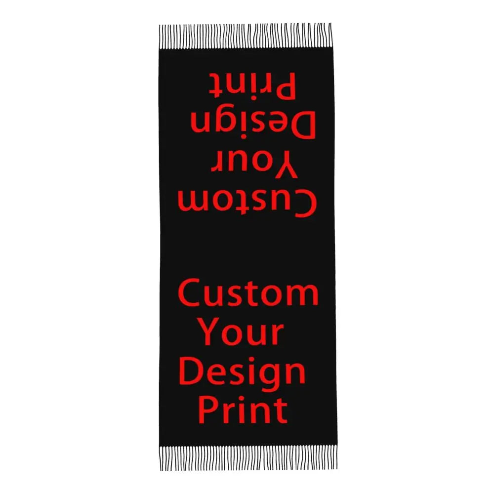 Custom Printed Your Design Here Scarf Men Women Winter Warm Scarves Custom Customize Logo Letter Print Shawls Wraps