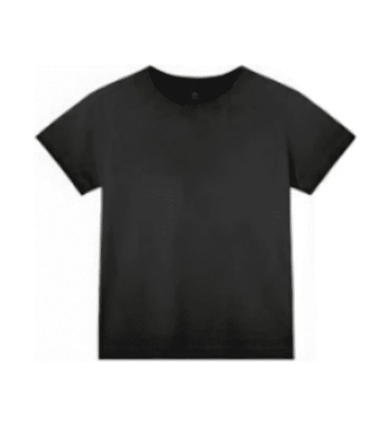 Female 240GSM Gradient Washed Custom LOGO Solid Slim  T-Shirt Soft Cotton Streetwear Casual Short Sleeve Cool Retro For Women