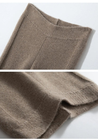 High Quality Women 100% Cashmere Legging Basic Soft elastic Pants Autumn Winter Cashmere Knitted Legging Trousers Warm Comfy