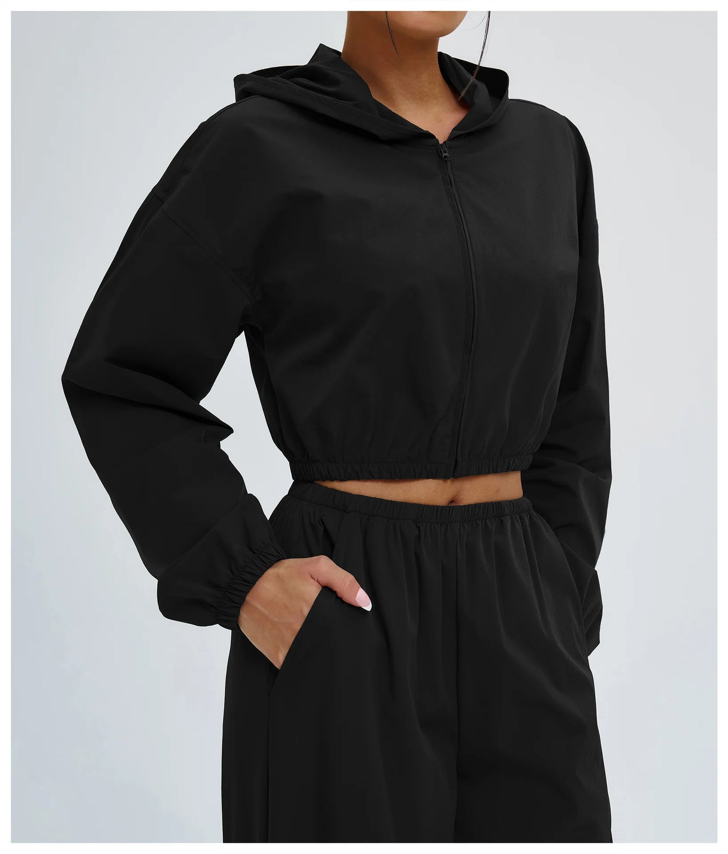 Women Outdoors Sun Protection Yoga Long Sleeve Zipper and Pockets Gym Fitness Jacket Female Running Workout Sports Yoga Shirts