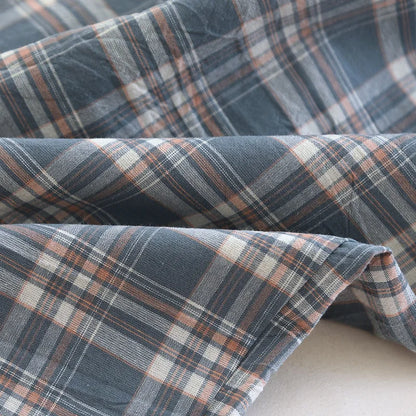 2026 New Spring and Autumn Men's Sleeper Pants 100% Cotton Gauze Japanese Checkered Pants Elastic Waist Home Pants Sleepwear