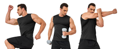 TACVASEN UPF 50+ TANK TOPS Quick Dry Sleeveless T-shirts Mens Summer Gym Fitness Running Tee Shirts Trainning tshirts Swimming