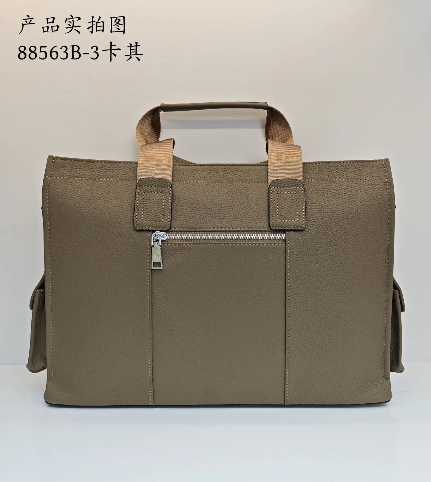Genuine Messenger Bag Men Leather Handbag Large Capacity Business Commuter Handheld Cowhide Laptop Document Bag Men's Briefcase