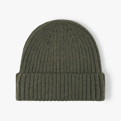 2025 New Versatile Unisex Beanie Plain Wool Thickened Earflap Anti-Static Warm Outdoor Daily Knit Hat