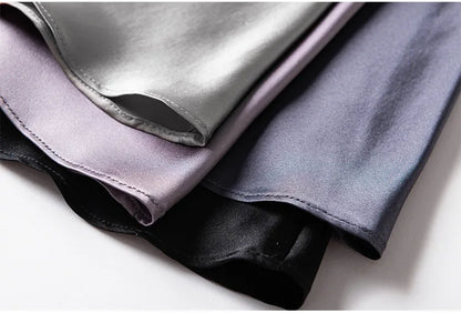 SuyaDream Silk Skirt for Woman 93%Silk 7%Spandex Solid A-line 2025 Spring Summer Chic Mid Skirts