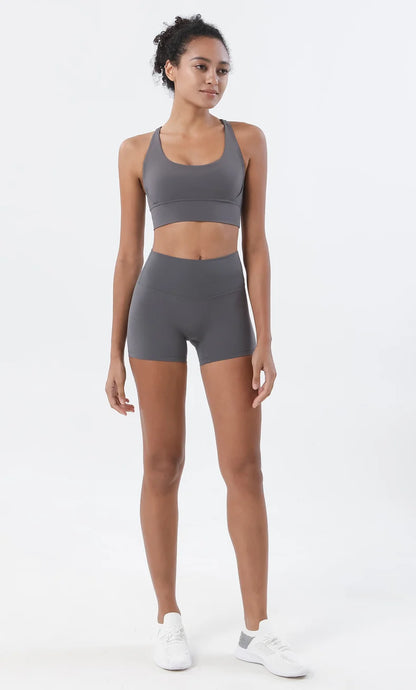 TRY TO BN Women High Waisted Gym Shorts Butt Lifting Breathable Biker Shorts Fitness Running Yoga Workout Cycling Sports Shorts