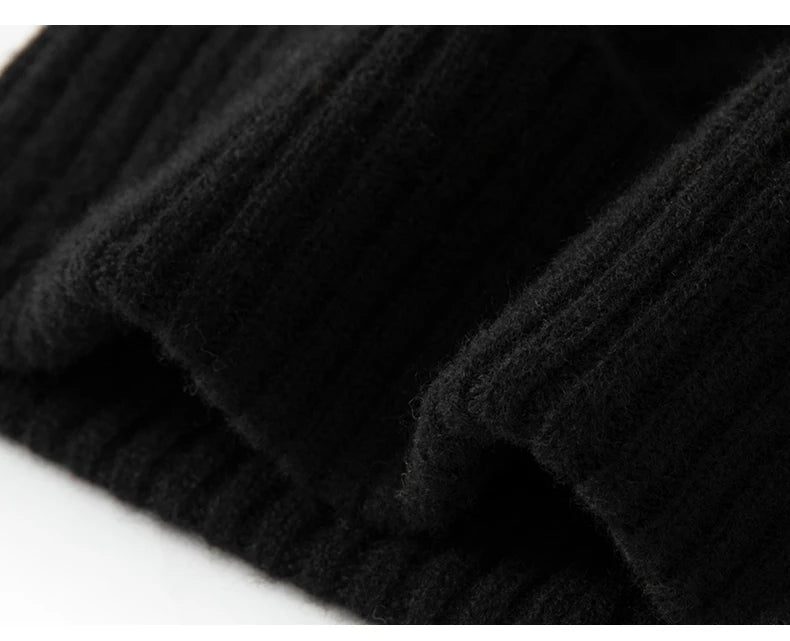 DjzDsm 100%Pure Wool Women's Hat For Winter Warm Soft Luxury Cashmere Twists Slouchy Street y2k Women's Hat