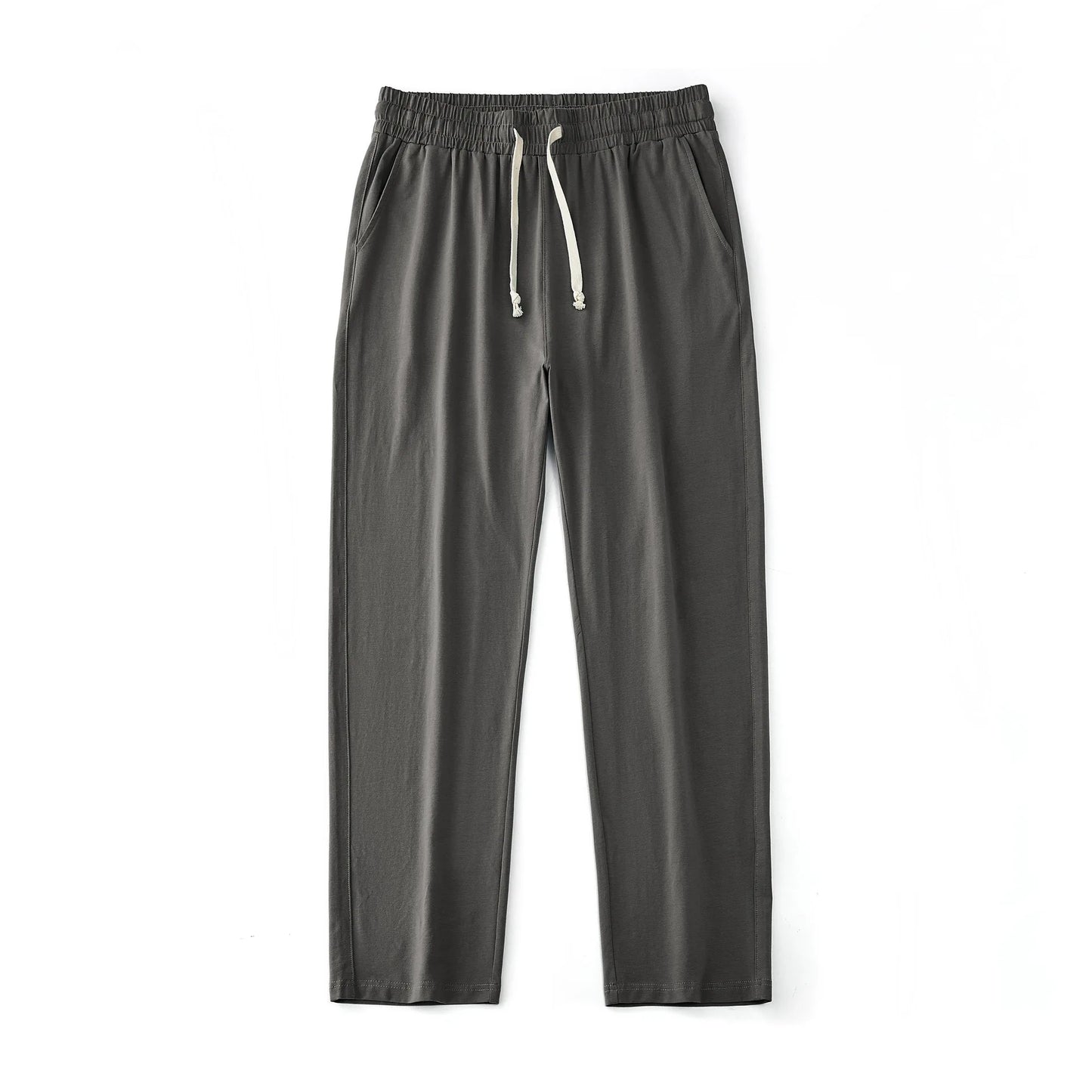 Men's 180G Combed Cotton Sport Pants Solid Color Straight Sweatpants Comfortable Casual Spring Autumn Homewear Men's pants