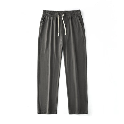 Men's 180G Combed Cotton Sport Pants Solid Color Straight Sweatpants Comfortable Casual Spring Autumn Homewear Men's pants