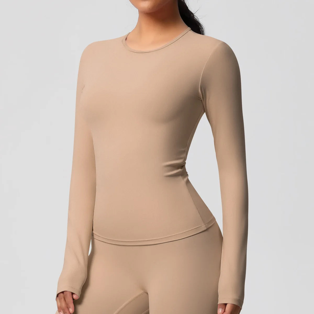 SWELTERING Women Yoga T-shirts Sports Top Long Sleeve Gym Workout Running Shirts Exposed Navel Quick Dry Fitness Gym Sport Wear