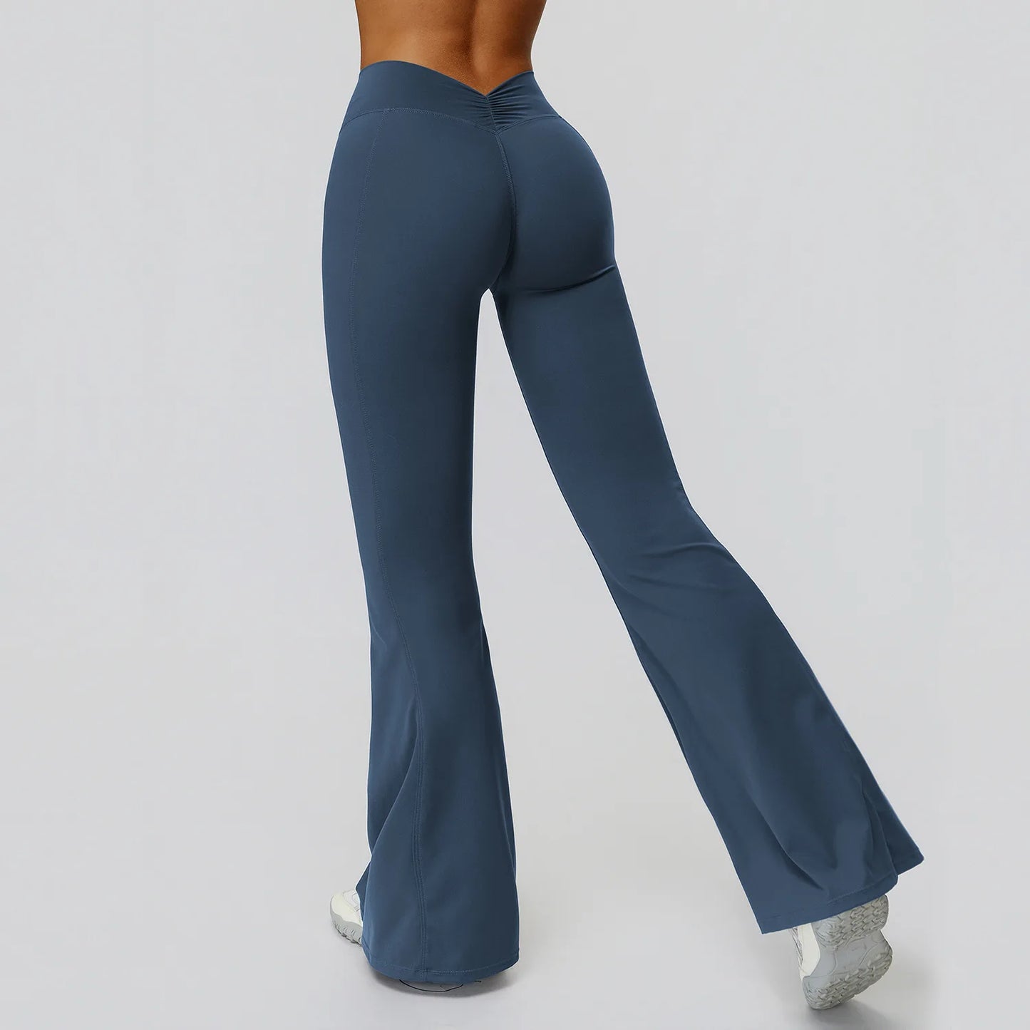 Customized LOGO women's yoga trousers high waist pleated leggings outdoor running sports fitness trousers