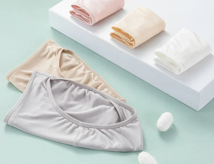 SuyaDream 3pcs/lot Women Panties 100%Natural silk Low-rise Briefs Healthy Basic Everyday Wear Underwears, Summer New Intimates