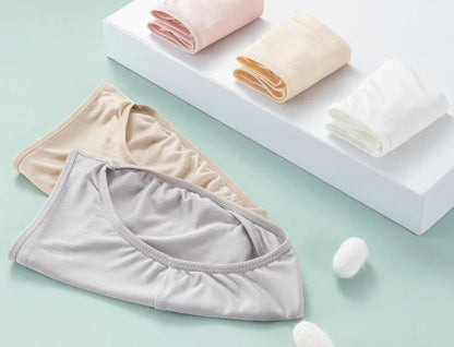SuyaDream 3pcs/lot Women Panties 100%Natural silk Low-rise Briefs Healthy Basic Everyday Wear Underwears, Summer New Intimates