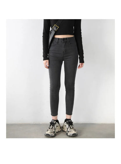 CHIC VEN Women Jeans Solid Slim Retro High Waisted Small Leg Denim Pant Skinny Pant Spring Autumn 2026