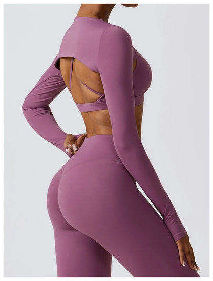 Women 2/3pcs Workout Outfits Yoga Sets Sportswear Gym Workout Clothing Tracksuit High Waist Leggings and Stretch Sports Bra