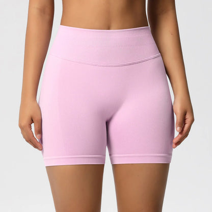 Custom LOGO women's  28-color XS-2XL seamless fitness yoga shorts high waist hip lift sports tight quick-drying shorts