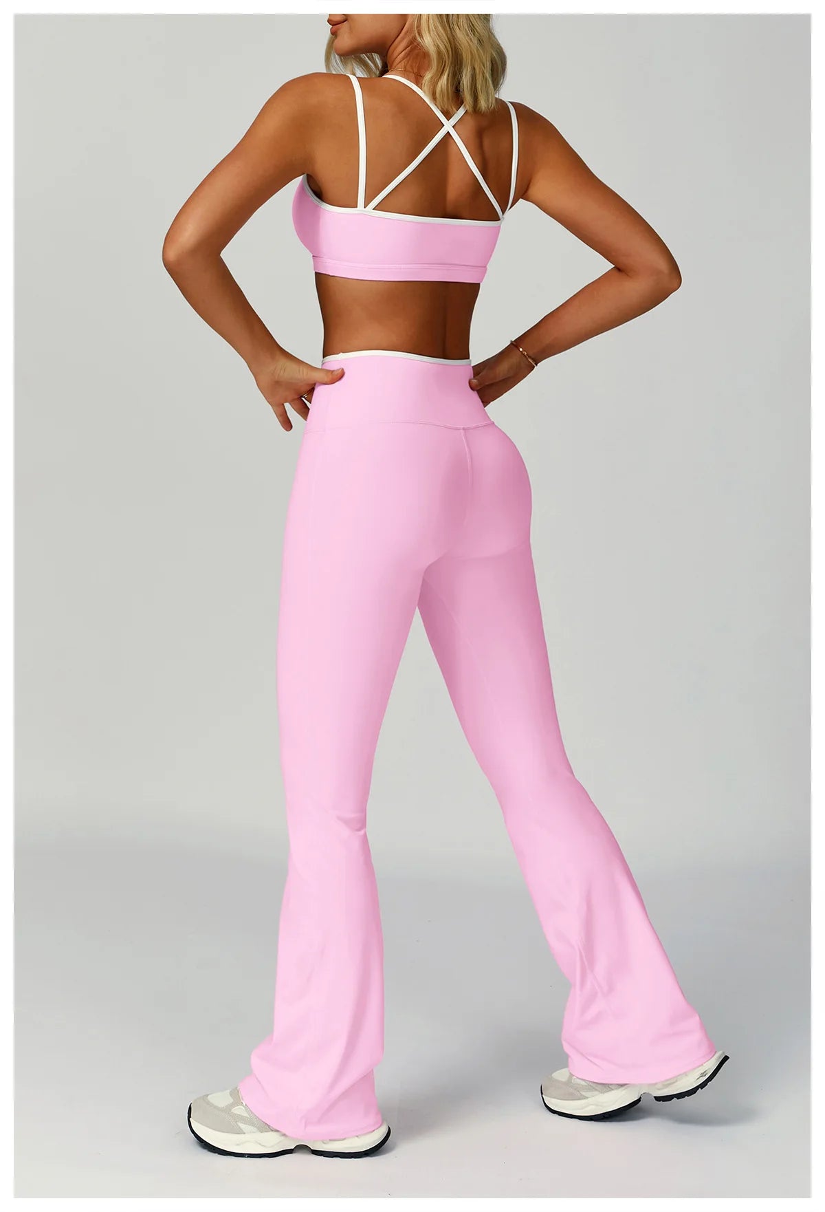 2 Pieces Gym Tracksuit Women Clothes Yoga Set Workout Outfits Fitness Sportswear High Waist Leggings Sports Bra Athletic Wear