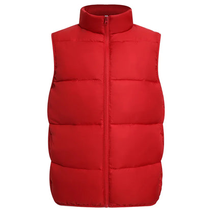Winter Warm Down Vest Custom Team Logo Casual Sleeveless Jacket Printing Pattern Chill -proof Coat Production Company Brand Text