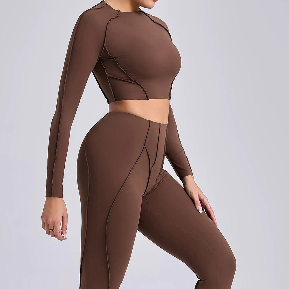 Long Sleeve Gym Shirts Sport Top Fitness Yoga Clothes for Women Active Wear Sports Shirt Elastic Fitness Yoga Running Shirts