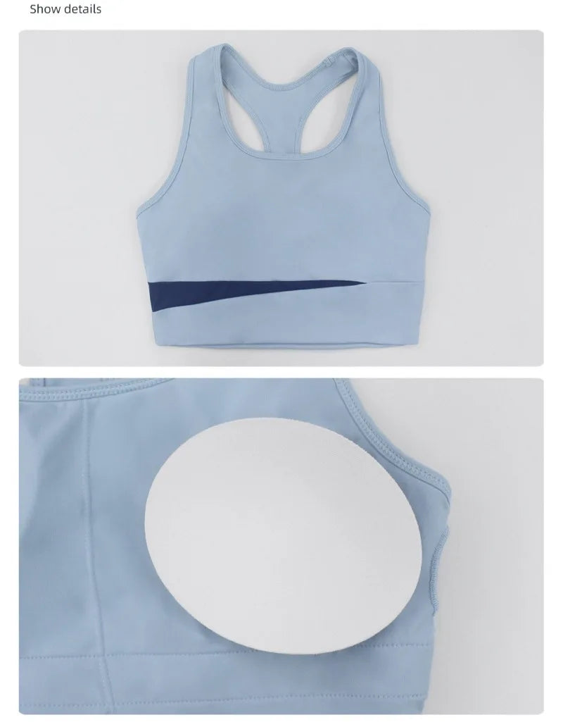 New Women's Color-Block Yoga Outfit Set Back Beauty Fitness Tank Top Long Sleeve Coat Hip-Lifting Leggings Running Fitness Set