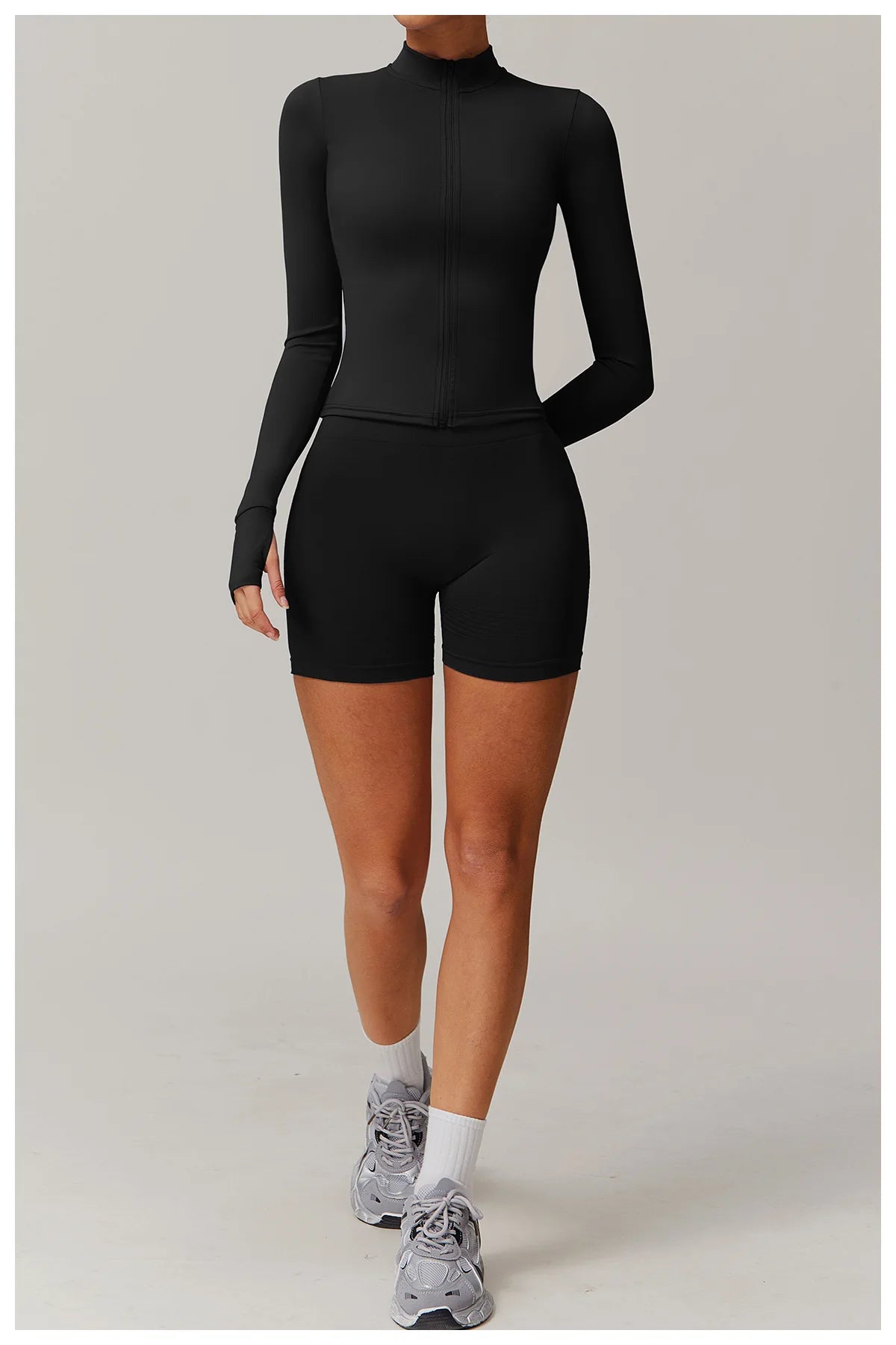 Yoga Shirts For Women Zipper Long Sleeve Fitness Jacket Running Gym Clothes Workout Dry Fit Breathable High Elastic Sports Top