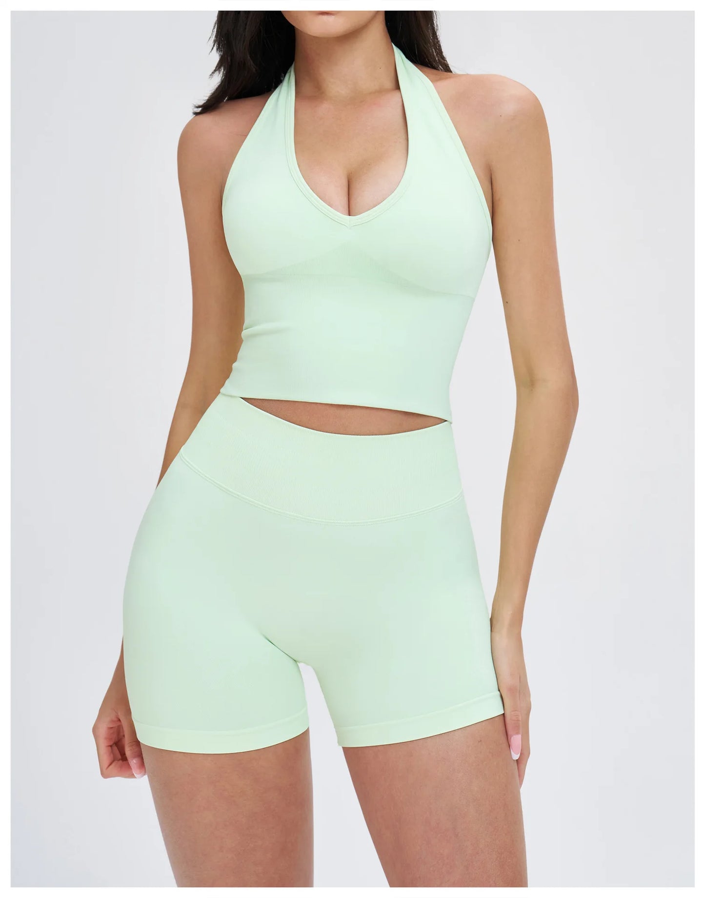 Sexy Seamless Sports Bras Halter Yoga Bra Women Fitness Gym Top Shockproof Running Workout Fast Dry Underwear Female Yoga Vest