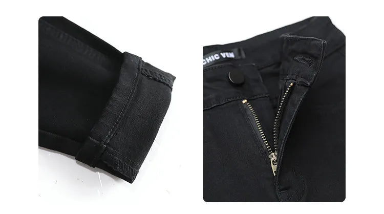 CHIC VEN Women Jeans Solid Slim Retro High Waisted Small Leg Denim Pant Skinny Pant Spring Autumn 2026