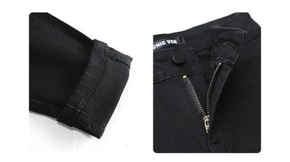 CHIC VEN Women Jeans Solid Slim Retro High Waisted Small Leg Denim Pant Skinny Pant Spring Autumn 2026