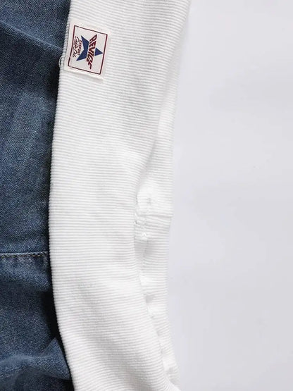 DEAT Fashion Fold Over Waist Flare Jeans Women's Low Waist Slim Light Blue Denim Pants Summer New