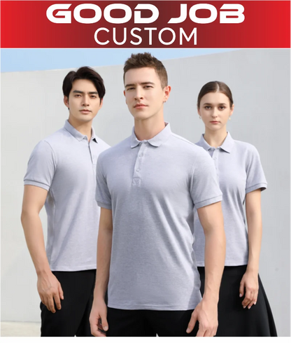 100% Cotton Polo Custom Logo High Quality Solid Color Polo Printing Design Company Clothing Embroidery Personality Brand