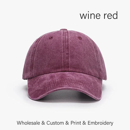 SLECKTON Custom Cap Logo Embroidery Retro Baseball Cap for Men and Women DIY Design Letter Hat Customize Graphic Print Wholesale