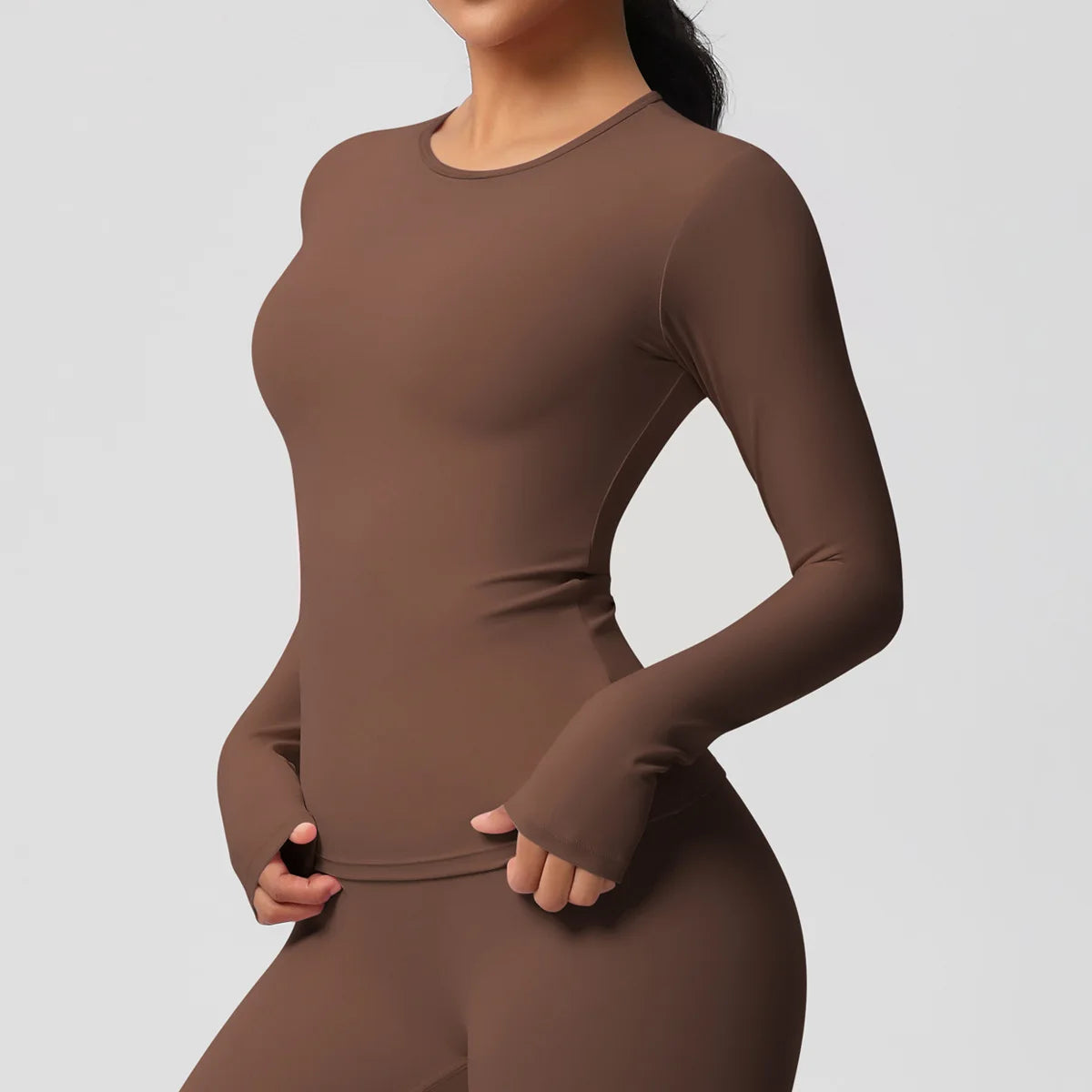 SWELTERING Women Yoga T-shirts Sports Top Long Sleeve Gym Workout Running Shirts Exposed Navel Quick Dry Fitness Gym Sport Wear
