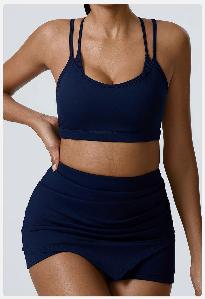 Yoga  Fitness Madam Bras Sexy Back Sports  Breathable Anti Shock Tank Top Fitness Sexy Breathable Underwear For Madam Yoga Gym