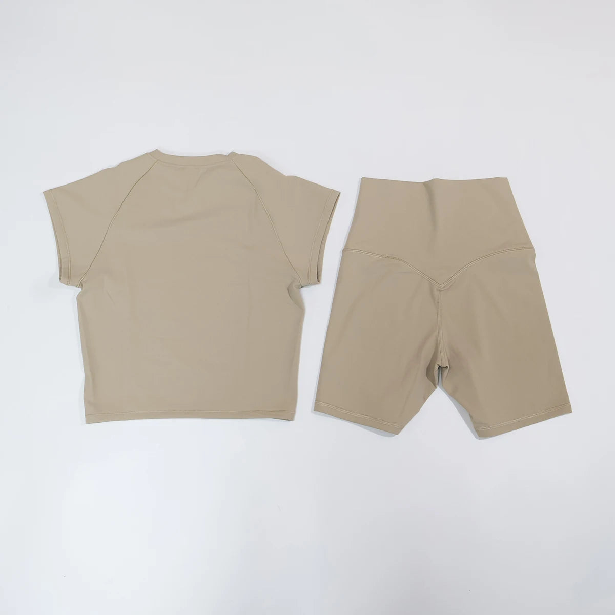 Summer Women's Two-Piece Fitness Set Woman's Short-Sleeve Quick-Dry Yoga Wear for Outdoor Running Sports Female 2Pcs Suit