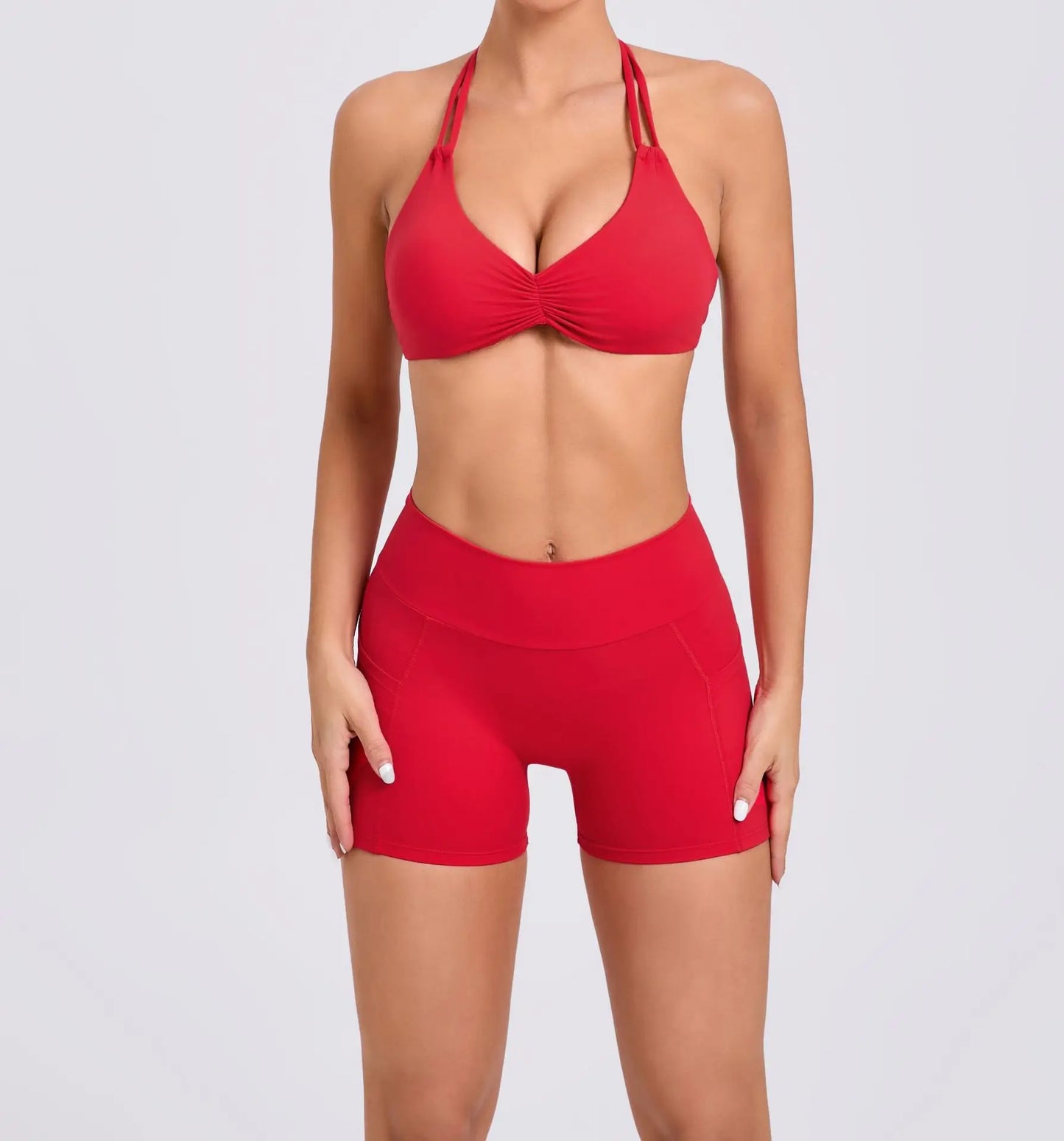 Sexy wo-piece Shockproof Sports Suits Women Gym Set Women Tracksuit Running Quick-Dry Sports Vest Female Fitness Yoga Set