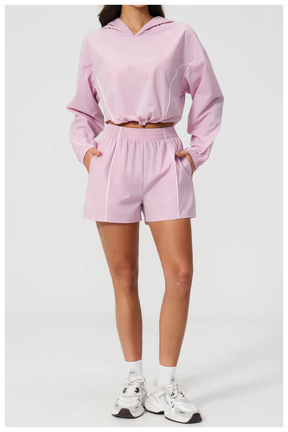 Yoga Set For Women Tracksuit Summer Sun Protection Set Yoga Long Sleeved Running Set Outdoor Sportswear For Women Athletic Wear