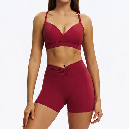 SWELTERING 2PCS Yoga Set Fitness Gym Tracksuit Sportswear Women Workout Outfits High Waist Leggings Sports Bra Athletic Wear