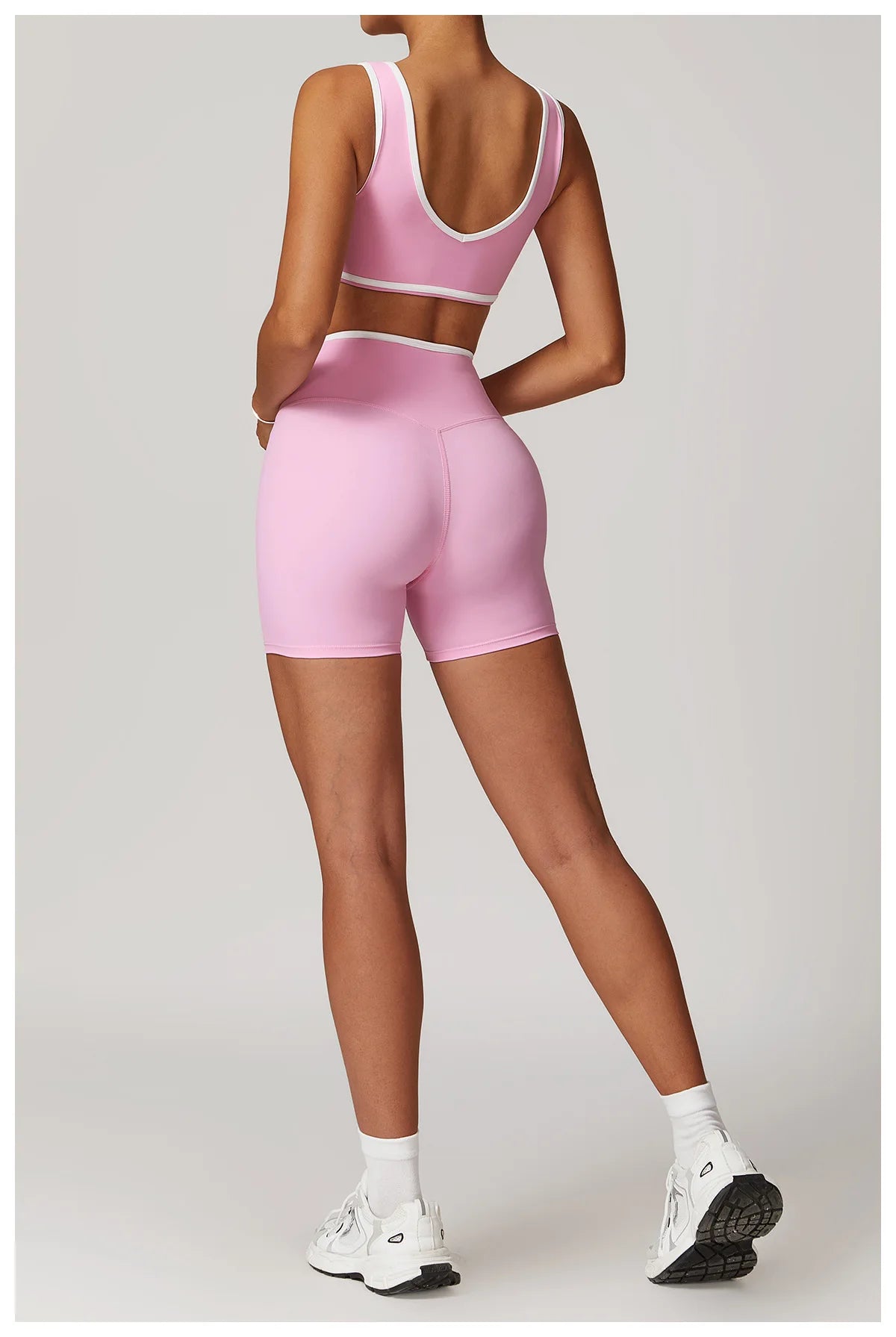 2 Pieces Gym Set Women's Sportswear Sports Bra Top High-waisted Long Pants Tracksuits Suitable For Outdoor Sports Workout Suit