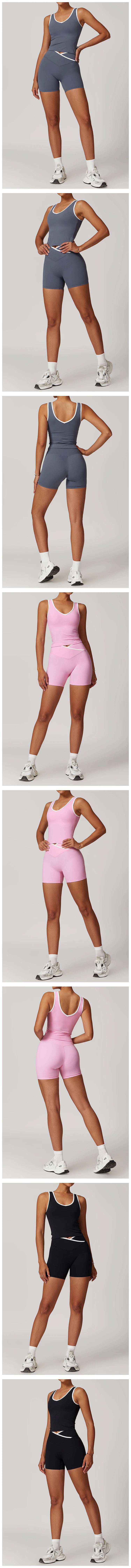 2 Pieces Gym Set Women's Sportswear Sports Bra Top High-waisted Long Pants Tracksuits Suitable For Outdoor Sports Workout Suit