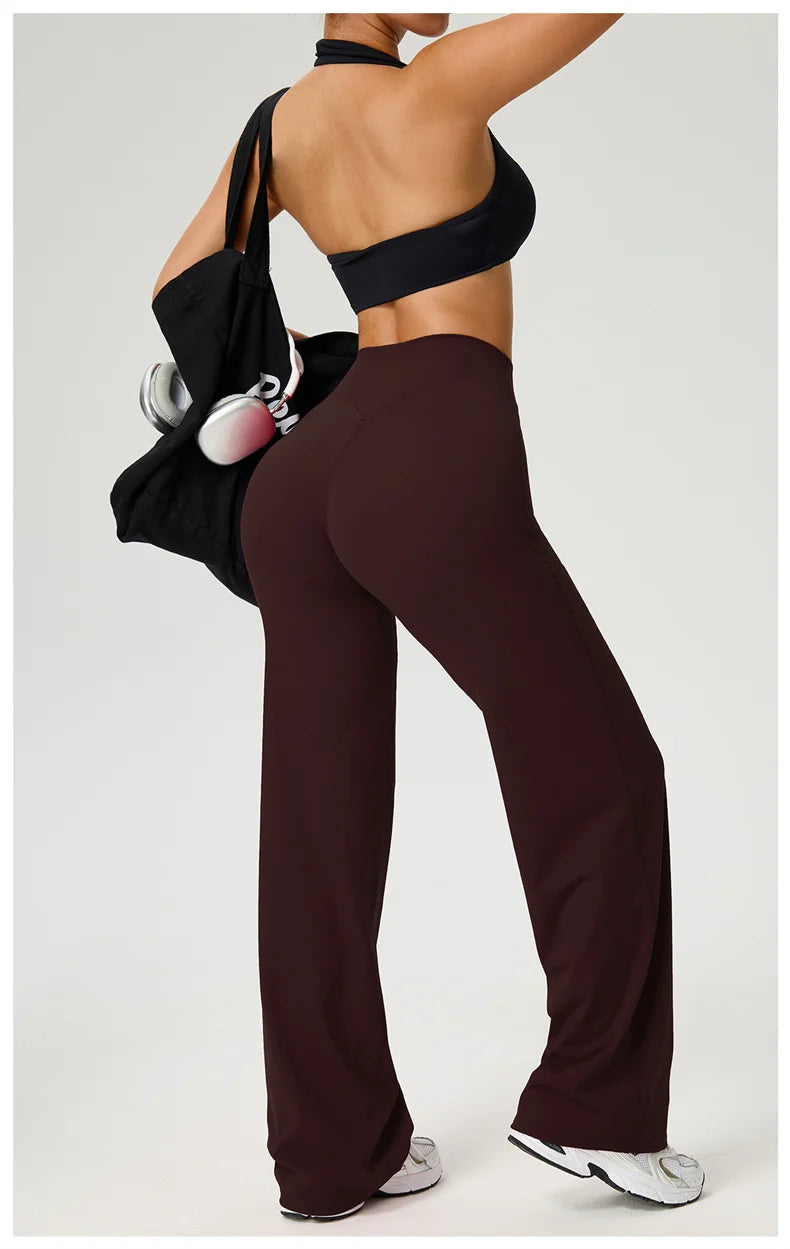 TRY TO BN Straight Leg Yoga Pants Women's High Waisted Tummy Control Buttery Soft Naked Feel Gym Fitness Running Workout Bottoms