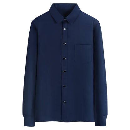 Casual Men's Long Sleeve Business Shirt Custom Logo Excellent Team Personal Professional Shirt Embroidery Printing Brand Design
