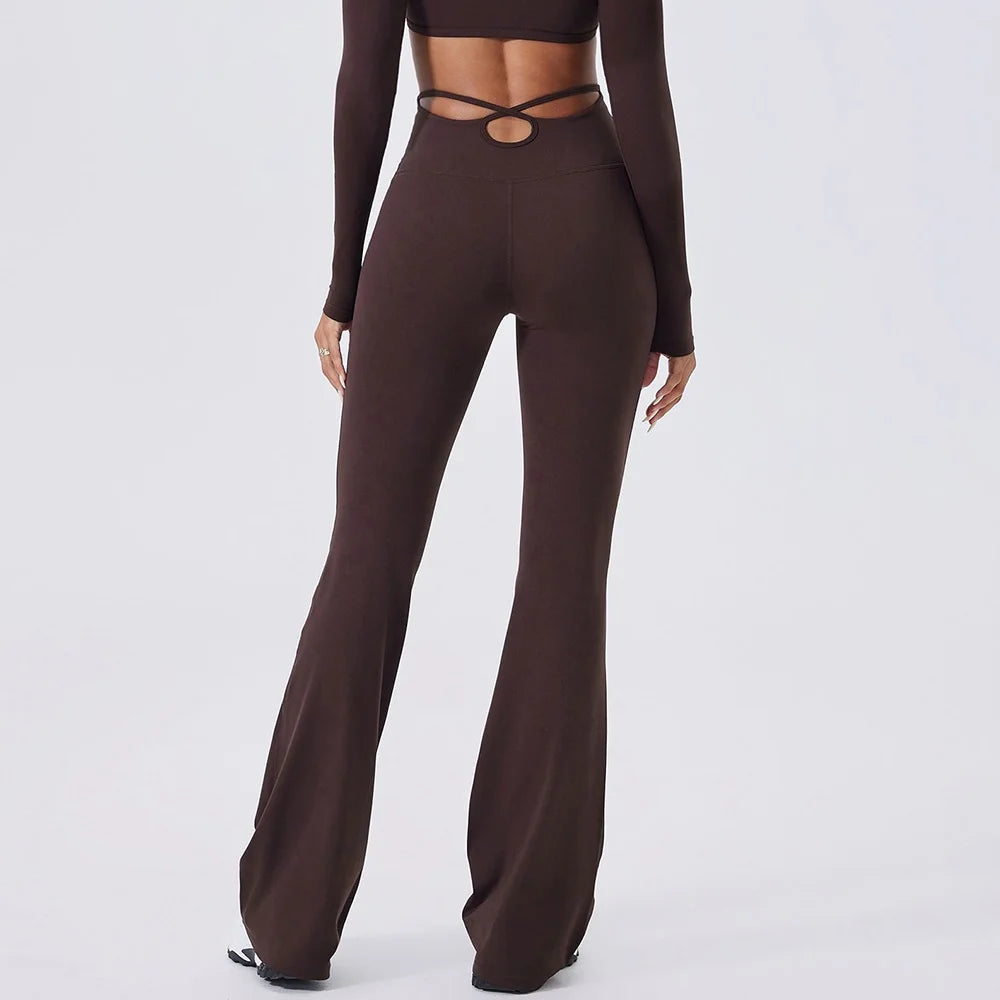Cloud Hide Brown Yoga Suit Gym Woman Fitness Set Long Sleeve Sports Tracksuit Top Pants Workout Pilates Outfits Running Clothes