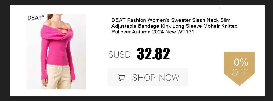 DEAT Fashion Washed Ripped Hole Vintage Straight Jeans Women's High Waist Long Wide Leg Blue Denim Pants Summer New