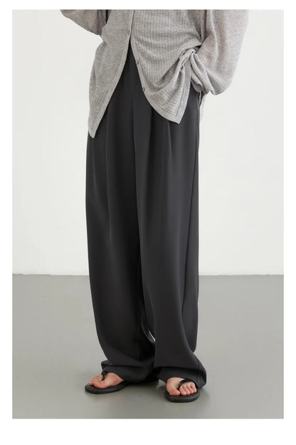 CHIC VEN Women Pants New Casual High Waisted Female Pleated Trousers Drooping Wide Leg Long Pant Office Lady Spring Summer 2025