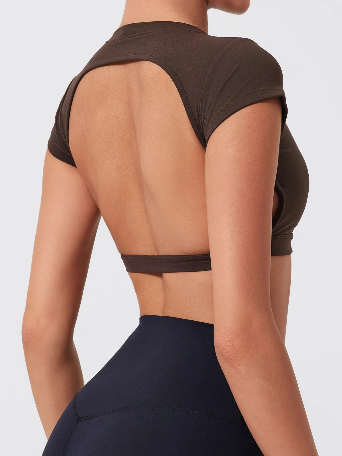 Summer Sports Short TOP Women Fitness shirts Yoga Wear Female Gym Training Suit Crop Top Women beautiful Back Tops T-Shirt