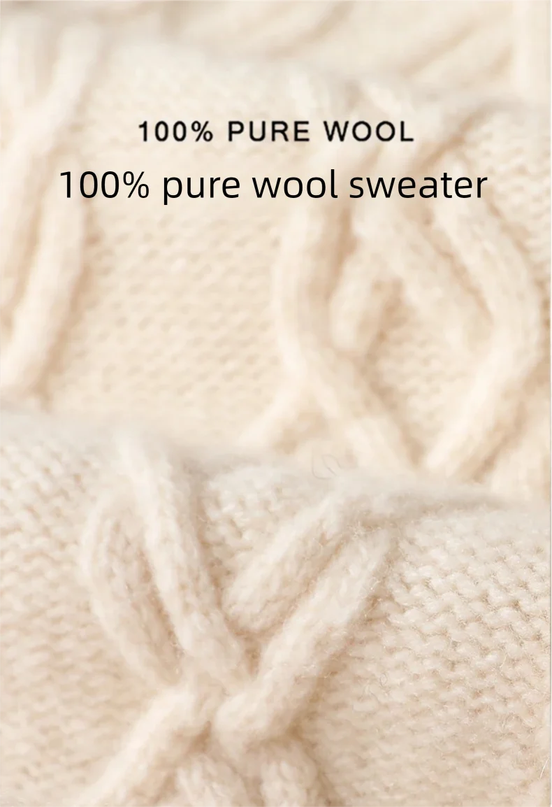 2025 Autumn Winter New Five Needle Thick 100% Merino Wool Sweater Men's Lapel Knit Cardigan Business Casual Warm Shirt Menswear