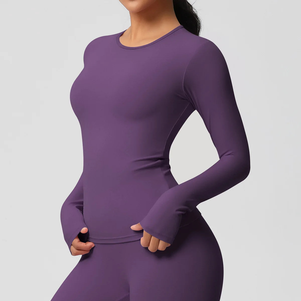 SWELTERING Women Yoga T-shirts Sports Top Long Sleeve Gym Workout Running Shirts Exposed Navel Quick Dry Fitness Gym Sport Wear